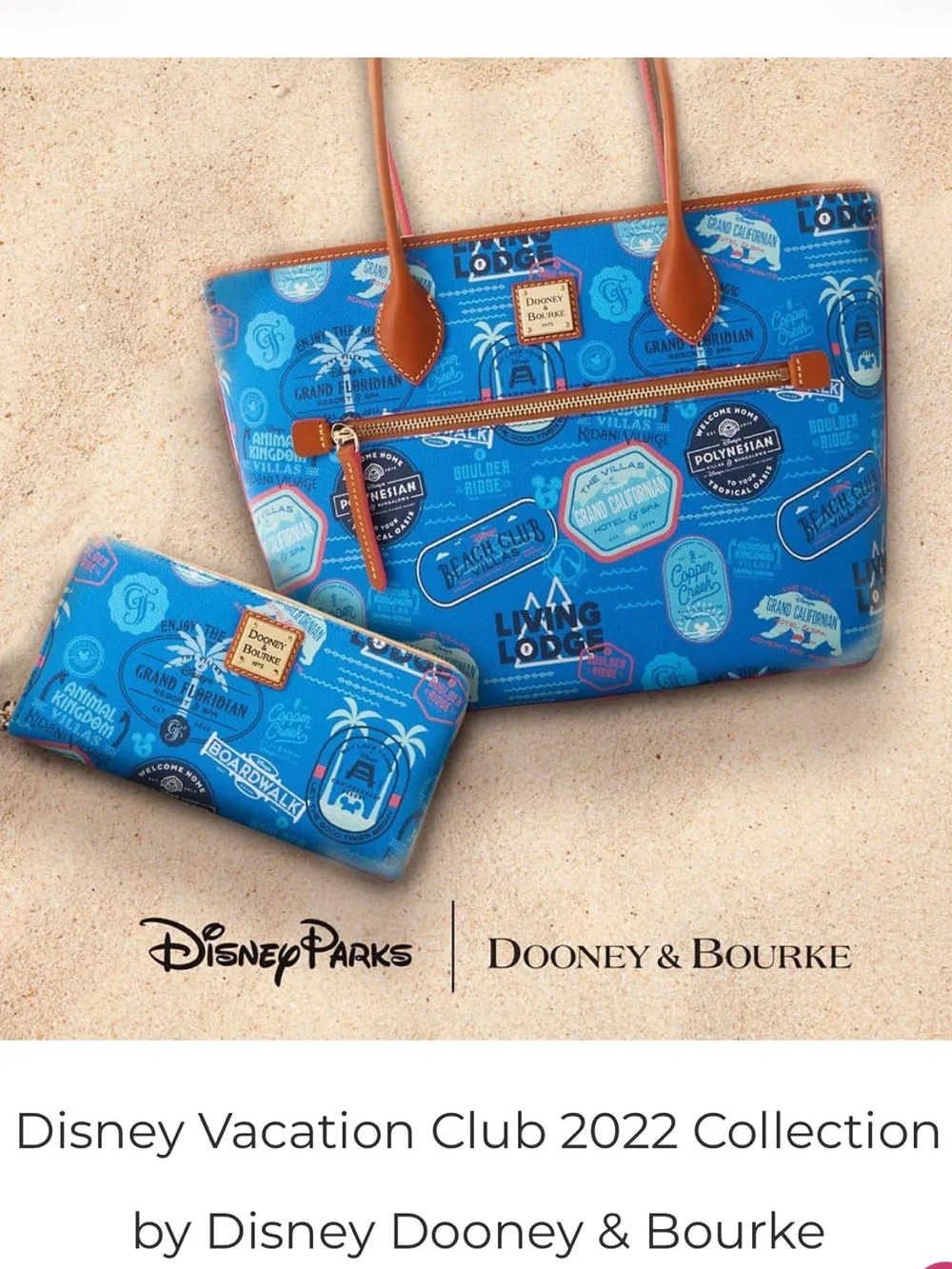 NWT Disney Vacation Club Resorts Dooney & Bourke Wristlet Wallet